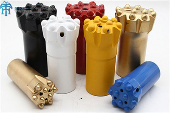 Perforación de agujeros largos con botón de retroceso T38 con rosca 76 mm