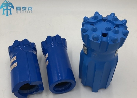Top Hammer Drilling Tools T45 76mm Retract Button Bit Spherical Button