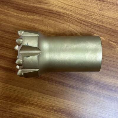 Broca de botón con rosca T45 de 76 mm para exploración de túneles y perforación de voladura