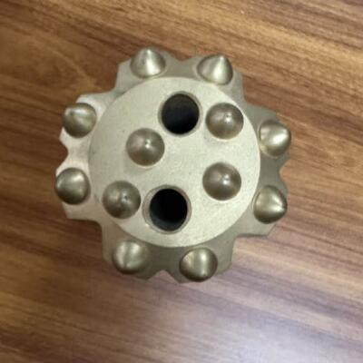 Broca de botón con rosca T45 de 76 mm para exploración de túneles y perforación de voladura
