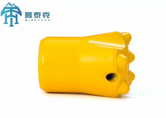 Herramienta de minería subterránea de color amarillo con botón cónico de 40 mm de diámetro