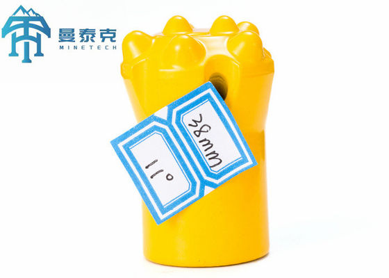 la perforación de roca de los pedazos de botón de 38m m 7 botones afiló las herramientas carburo de tungsteno de 11 grados