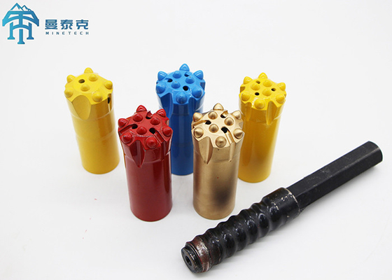 T38 64mm roscado botones hechos por alta resistencia de aleación de acero y carburo de tungsteno