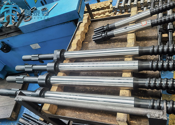 Adaptador de vástago de acero de alto carbono HLX5 T38 575 mm con rendimiento confiable