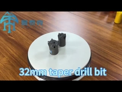 Perforación de agujeros pequeños con broca de botón cónica con carburo esférico